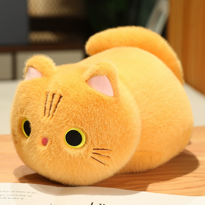 Wholesale Cartoon Plush Pillow Cat Animals Stuffed Soft Toys Comfort Plush Pillow Cat