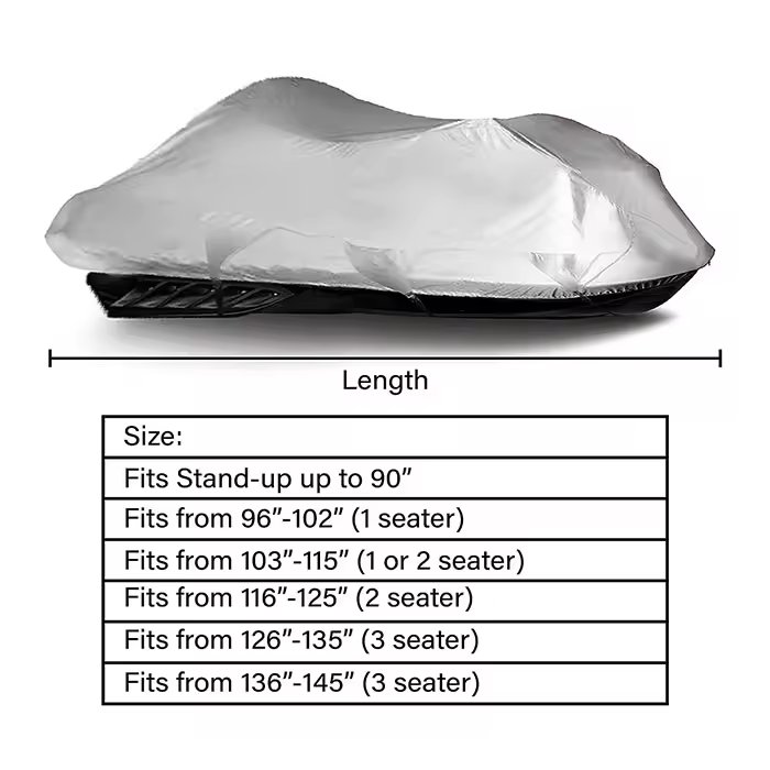 Customized Heavy-Duty V-Shaped Boat Trailer Motorboat Cover Waterproof Sunscreen Jet Ski Marine Motor Cover Protection Features