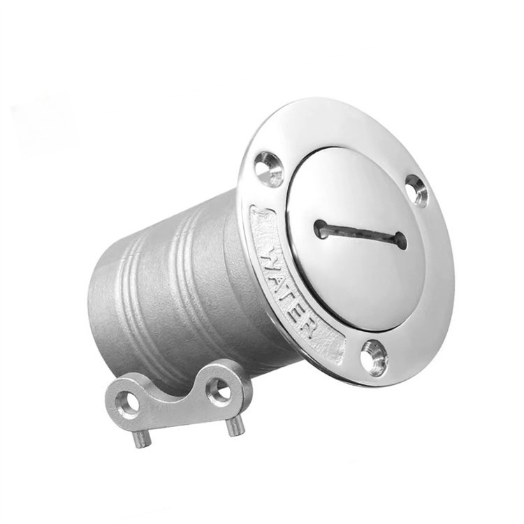 Popular Boat Accessories 316 Stainless Steel Marine Boat Gas Deck Fill With Key Cover Deck Filler for Gas Water Fuel of Boat