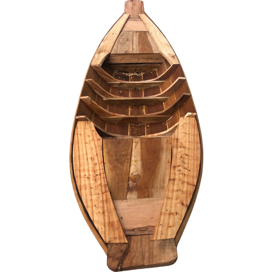 Wholesale Customize Handmade Natural Wooden Rowing Boat Many Sizes Bamboo Material Fishing Lake Outdoor Activities Made Vietnam