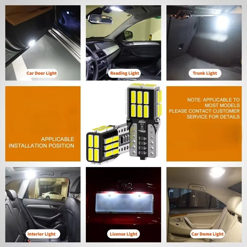 12v 24v 14 LED Interior Car Light Bulbs Truck License Plate Lights Safety Driving Lamp