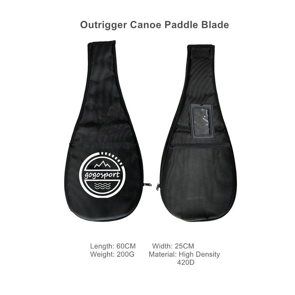 Factory Direct Custom Oxford Fabric Black Bag Cover for SUP and Outrigger Canoe Paddle Blade