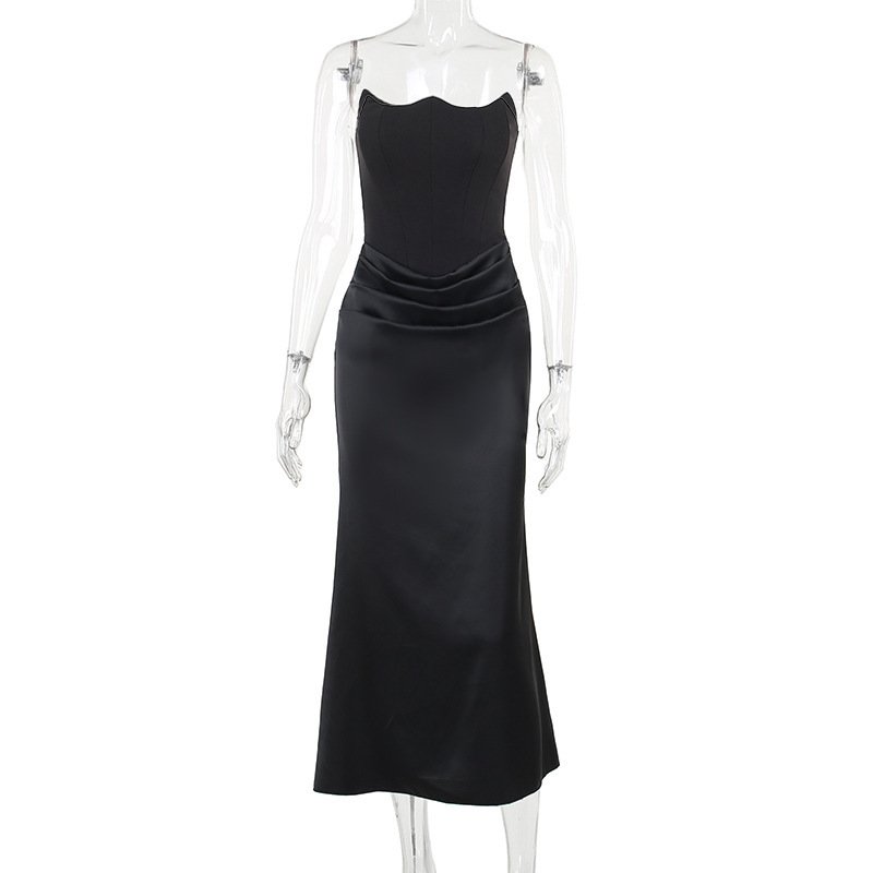 Women's New Arrival Party Tube Maxi Dresses Elegant Bone Corset Evening Long Dress