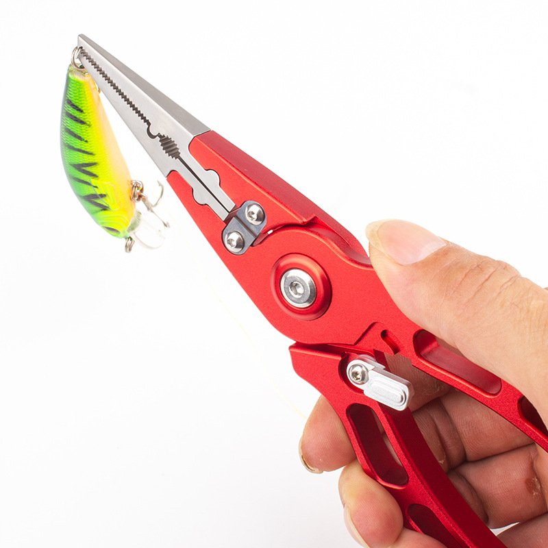 Fishing Line Cutter Aluminum Alloy Fishing Hook Remover Multifunctional Fish Controller Tongs for Outdoor Bass Fishing Pliers