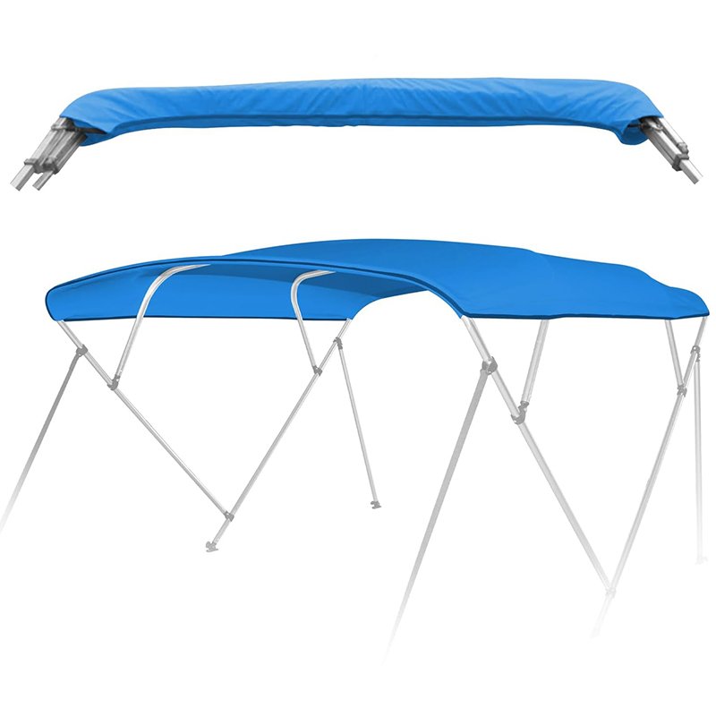 3/4 Bow Aluminum Bimini Top Marine Grade Durable 300D Polyester UV Cover Boat UV Resisting Bimini Top for Boat