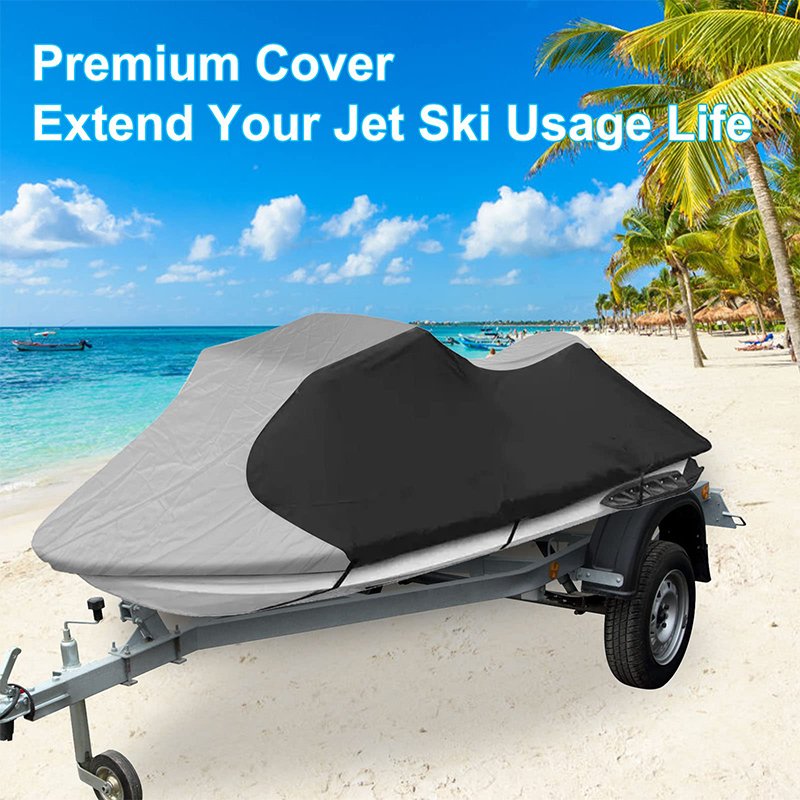 Trailerable Jet Ski Cover,Waterproof Heavy Duty 210D UV Resistant Replacement Cover for Sea-Doo Yamaha Kawasaki