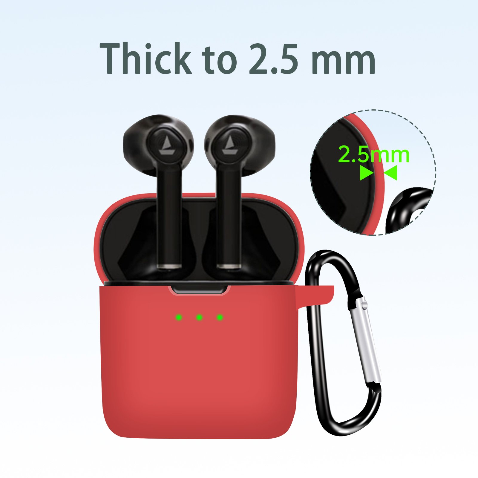 Factory Sale Suitable for Boat Airdopes 131 Cover Silicone Earphone Protective Case Shockproof With Hook