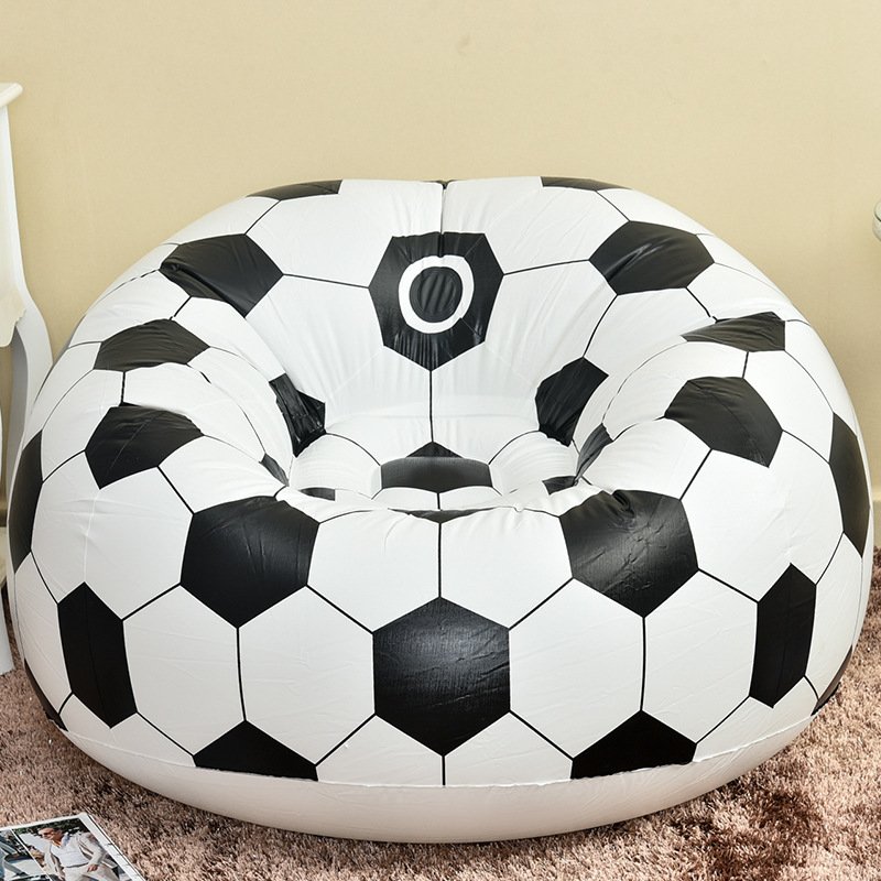 Sofa Inflatable Indoor Flocking Sofa Chair Self Football Inflatable Ball Shape Sofa