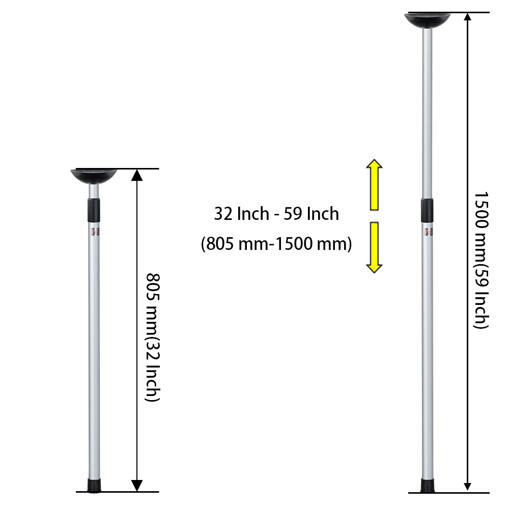 Telescopic Aluminum Canopy Support Pole for Speedboat Outdoor Adjustable Boat Cover for Fishing Float Design with Tarpaulin