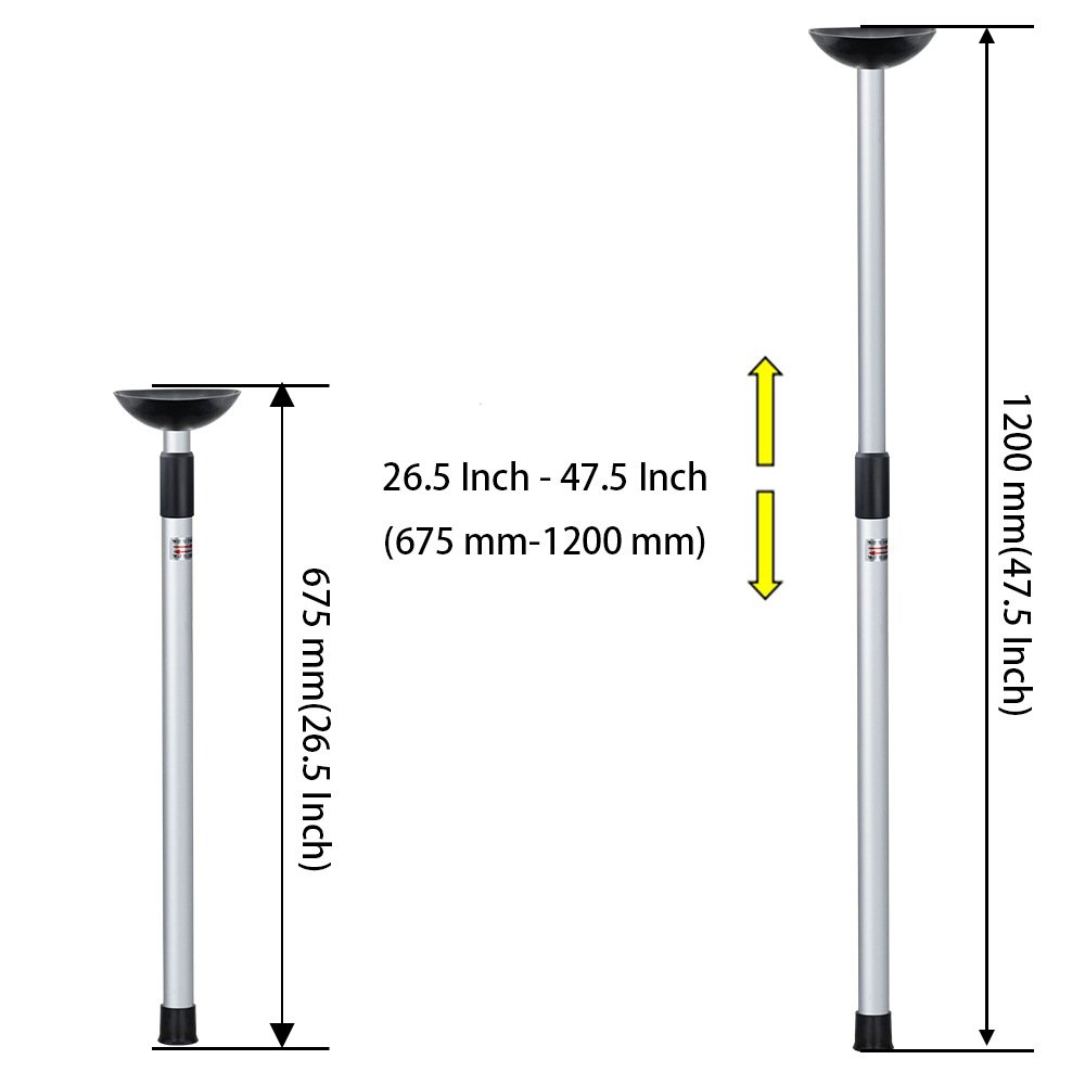 Telescopic Aluminum Canopy Support Pole for Speedboat Outdoor Adjustable Boat Cover for Fishing Float Design with Tarpaulin