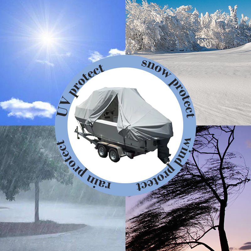 Wholesale High Quality Marine Grade Polyester Boat Shade Covers UV Proof Outdoor Boat Cover Waterproof