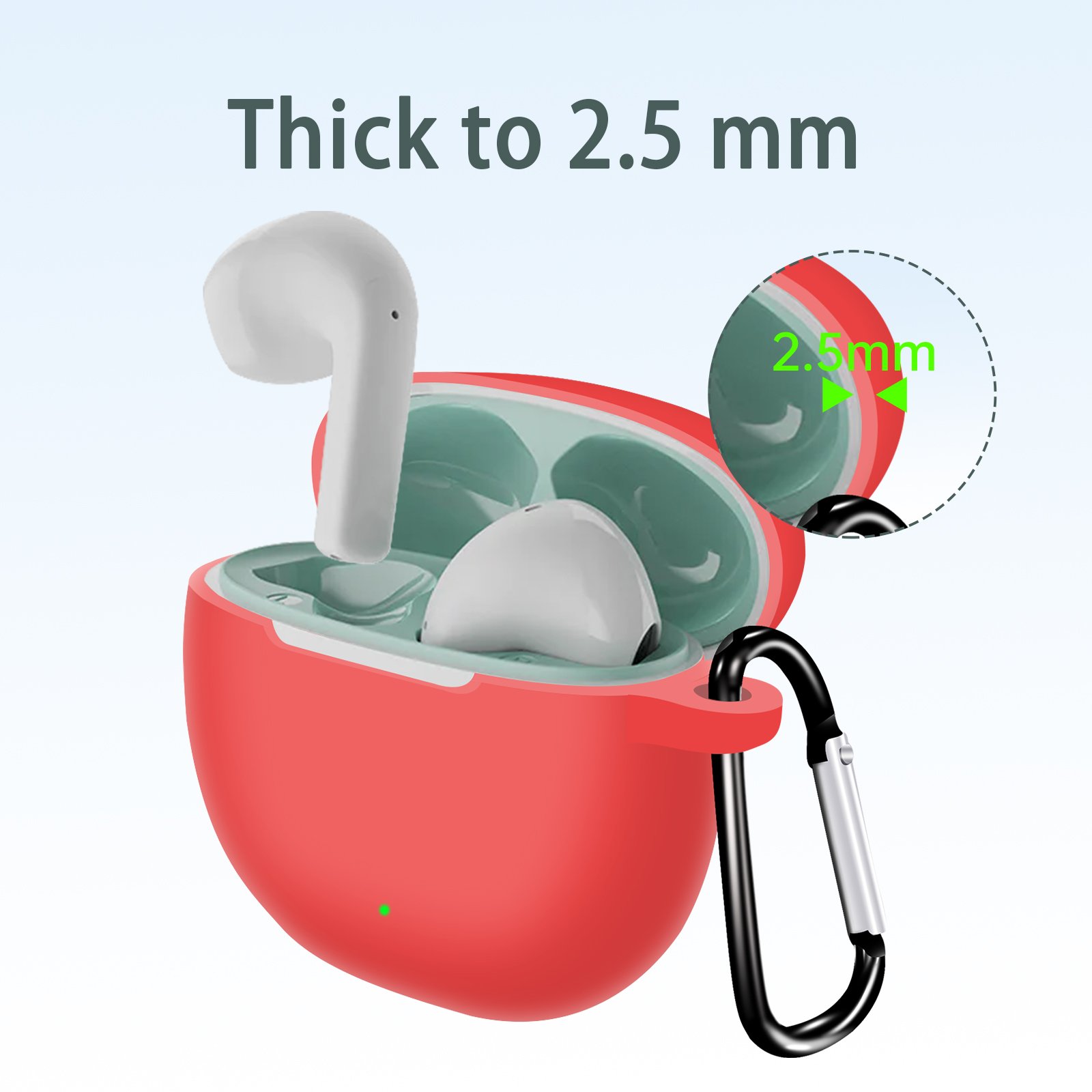 2023 Factory Sale Suitable for Boat Airdopes Atom 81 Cover Silicone Earphone Protective Case Shockproof With Hook