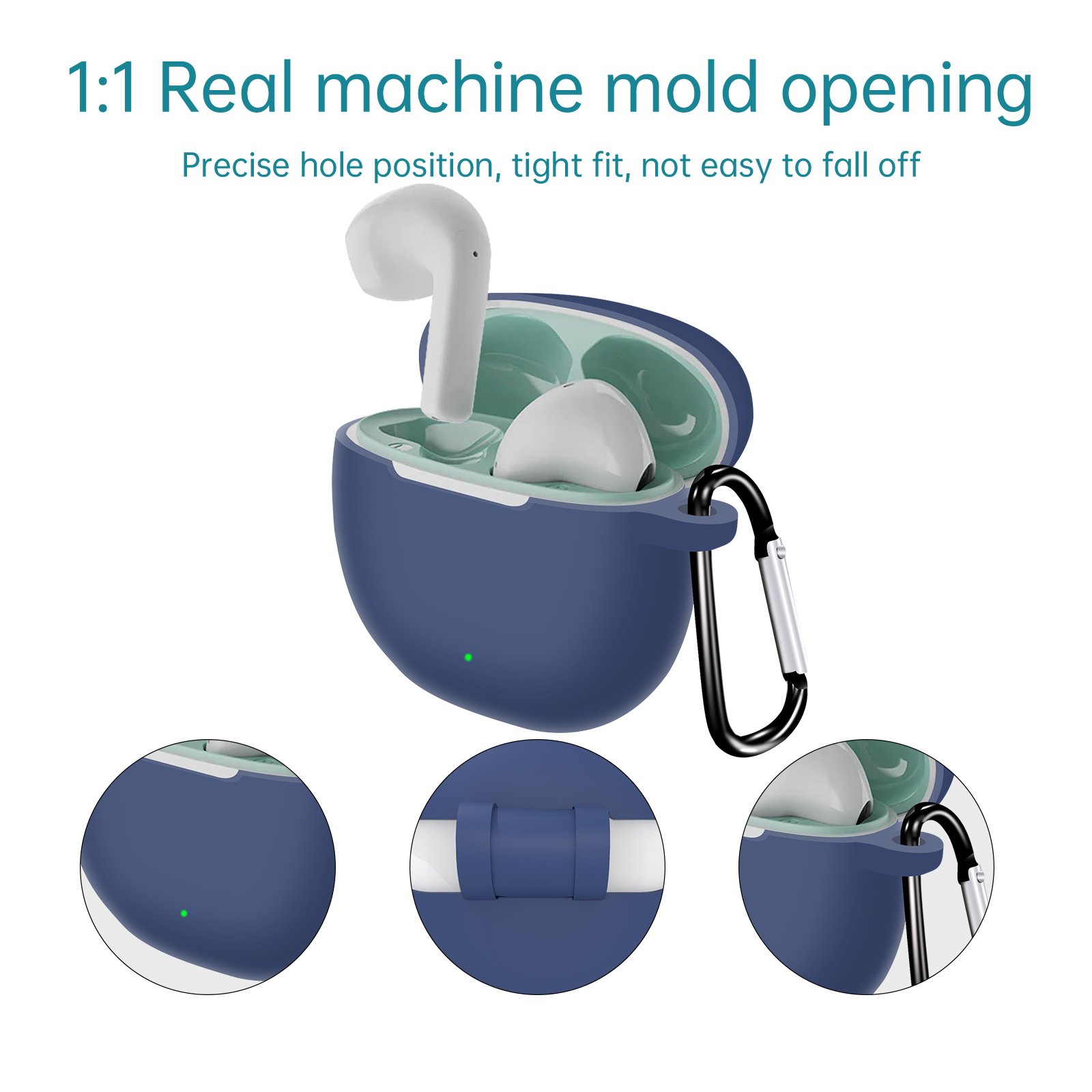 2023 Factory Sale Suitable for Boat Airdopes Atom 81 Cover Silicone Earphone Protective Case Shockproof With Hook