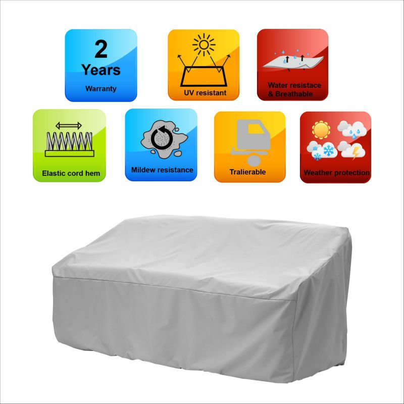 NHCX Outdoor Two Seat Patio Furniture Waterproof L Shape Elastic Sofa Cover in America