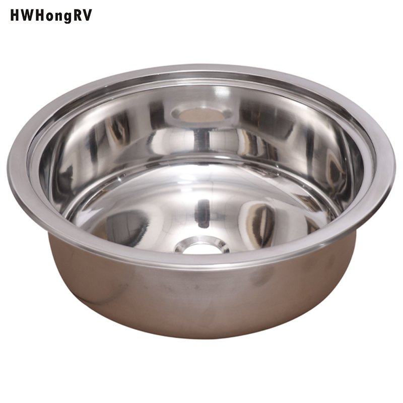 High Quality RV Steel Round Kitchen Sink with Cutting Board Cover Plate Sport Seat Type RV Retrofitting Accessories