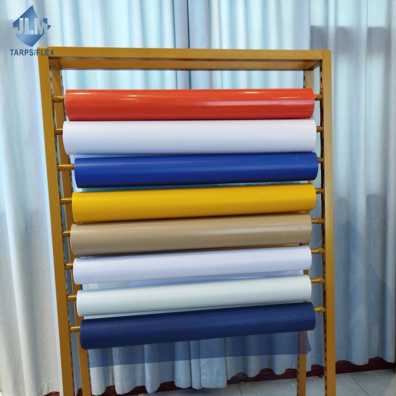 510gsm 520gsm White-gray Block Out Pvc Vinyl Tarpaulin Fabric for Tent Waterproof Canvas