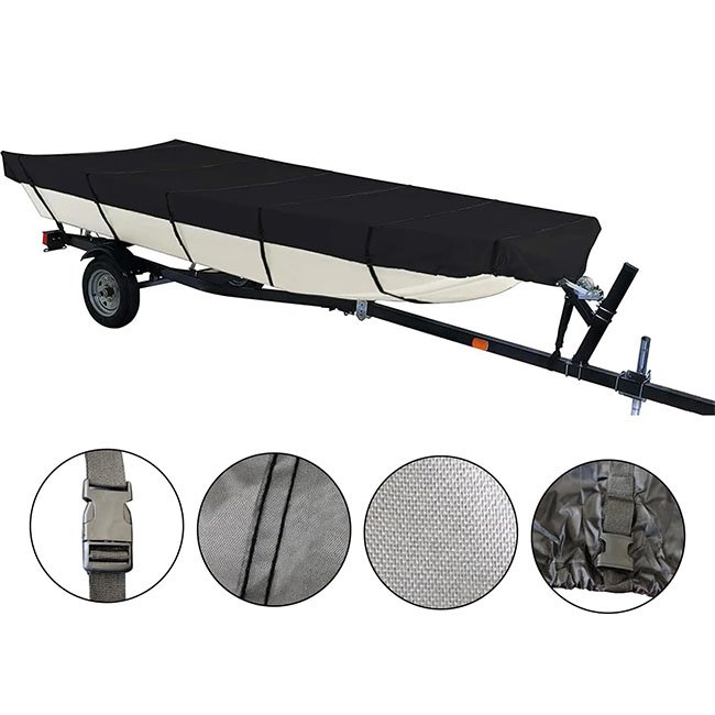 Custom Heavy-Duty UV-Proof Oxford V-Type Boat Cover Durable Waterproof Polyester for Fishing Boats