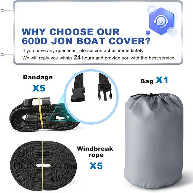 Custom Heavy-Duty UV-Proof Oxford V-Type Boat Cover Durable Waterproof Polyester for Fishing Boats