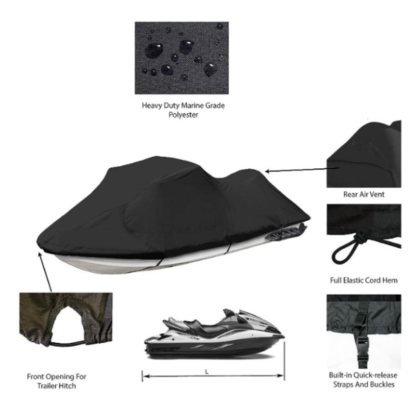 Customized Heavy Duty UV Resistant Cover Sun Protection Inflatable Boat Jetski Outdoor Use Sports Design Nylon Oxford PVC Option