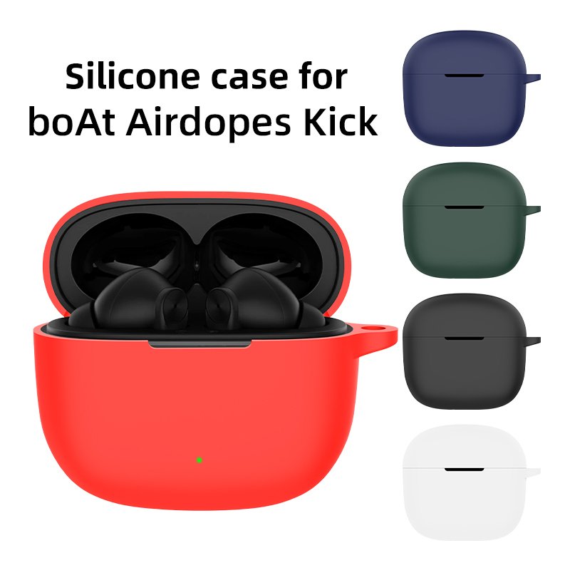 Colorful Simple Shockproof Soft Thin Silicone Protective Case for BoAt Airdopes Kick