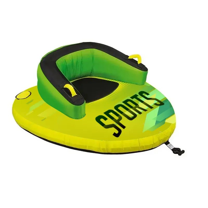 Wholesale 2 Person Factory Towable Tube Inflatable Water Ski Sports PVC Nylon Cover Inflatable Towable Water Tube for Boat