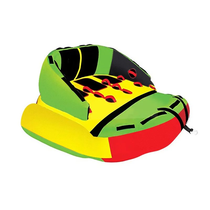 Wholesale 2 Person Factory Towable Tube Inflatable Water Ski Sports PVC Nylon Cover Inflatable Towable Water Tube for Boat