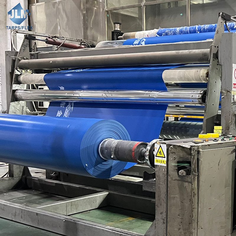 China Factory Custom Printed Logo PVC Tarpaulins Material for Truck Cover Side Curtain Tarpaulin Fabric