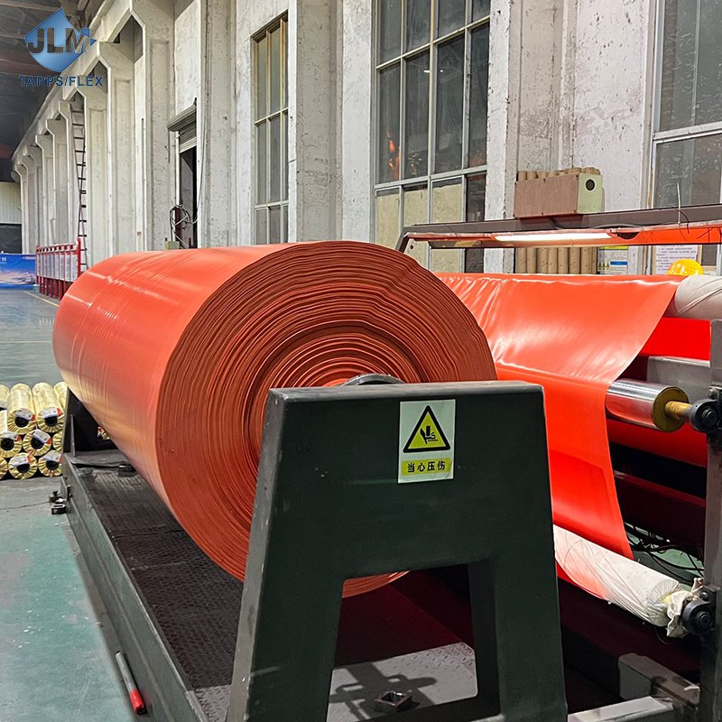 China Factory Custom Printed Logo PVC Tarpaulins Material for Truck Cover Side Curtain Tarpaulin Fabric