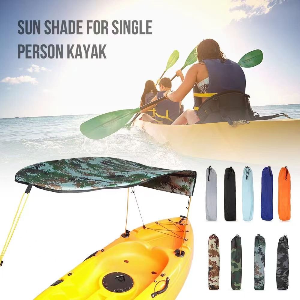 Factory Direct Boat Canopy Bimini Top Boat Cover with Rear Support Pole and Mounting Hardwares for Kayak Fishing Ski Boat