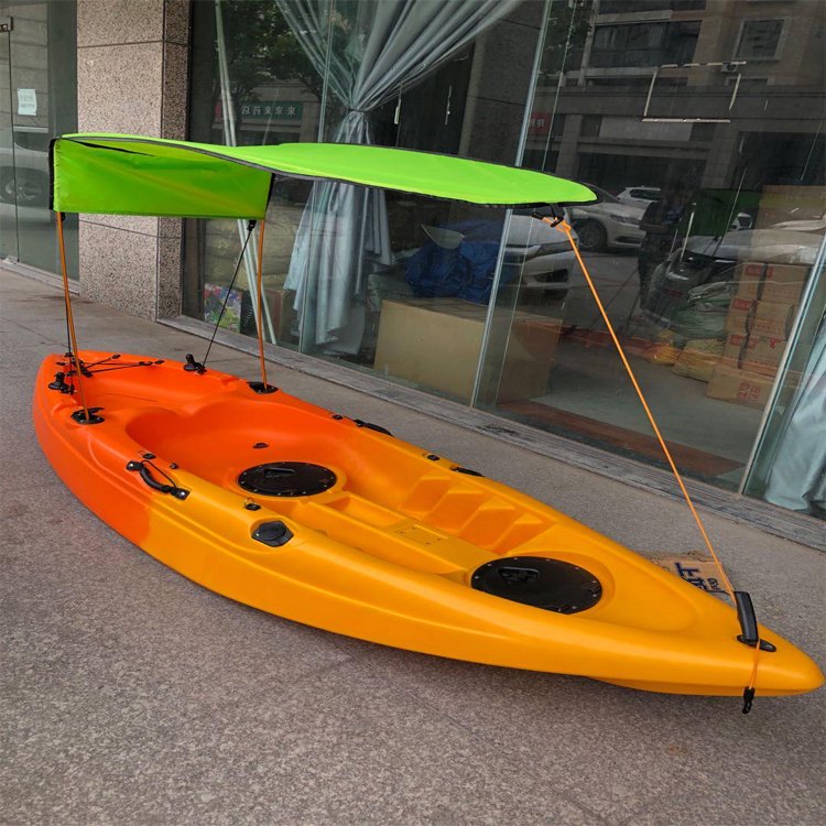 Factory Direct Boat Canopy Bimini Top Boat Cover with Rear Support Pole and Mounting Hardwares for Kayak Fishing Ski Boat