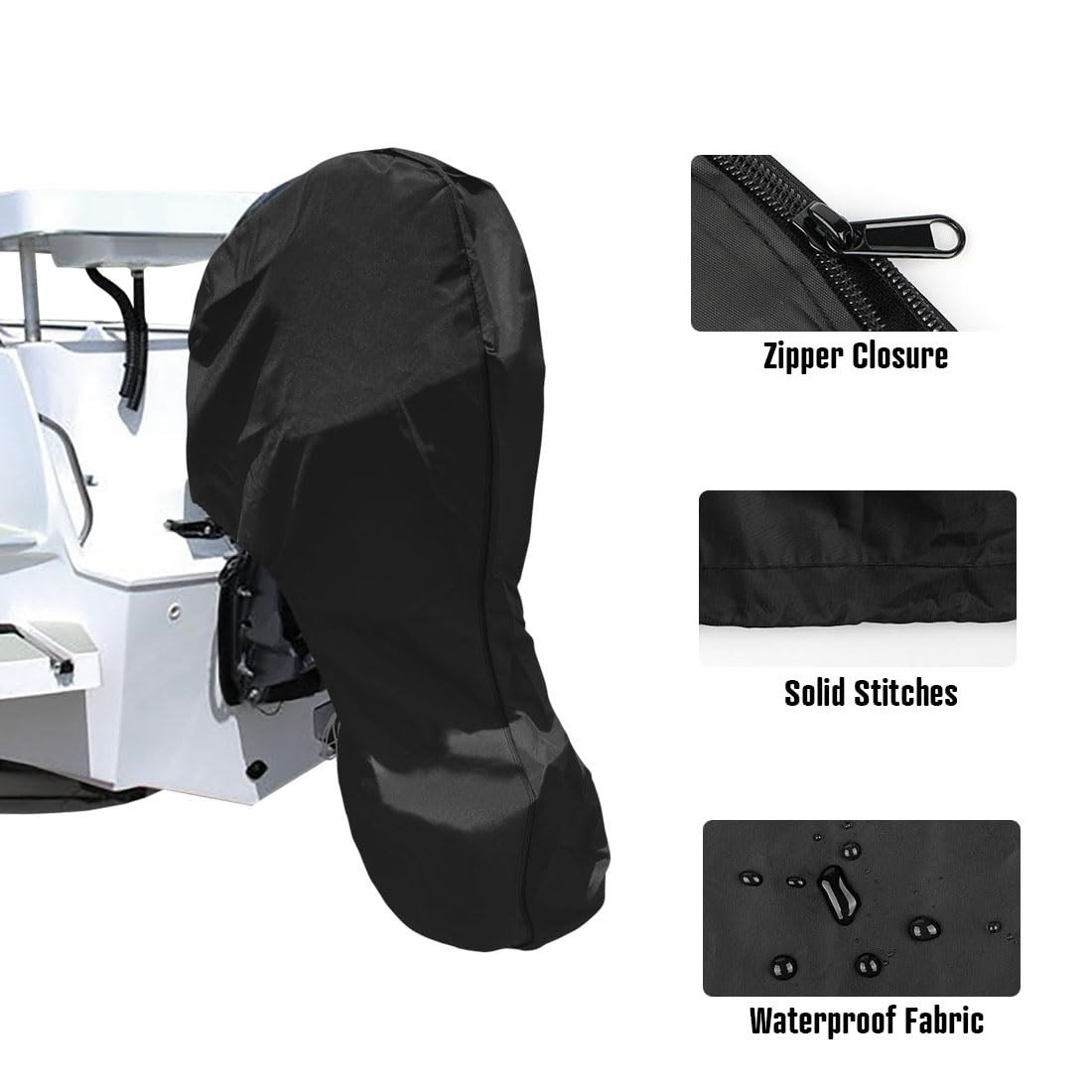 Waterproof Polyester Full Engine Boat Cover Premium Marine Cover for All Seasons