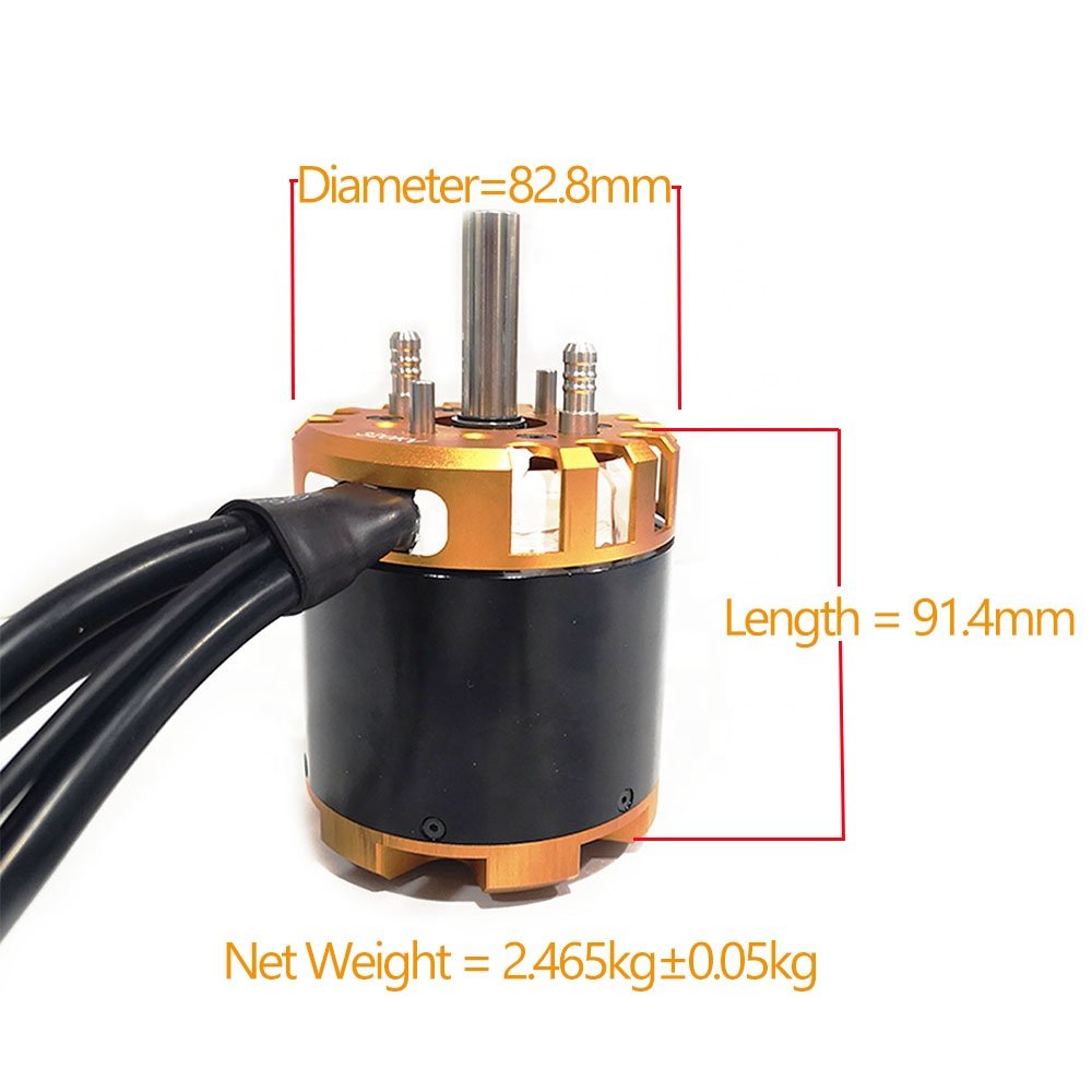 Maytech 11.5KW Outrunner Motor 8392 300KV Watercooled Powerful Engine with Watercooling Tube for Electric Surfboard Jetsurf