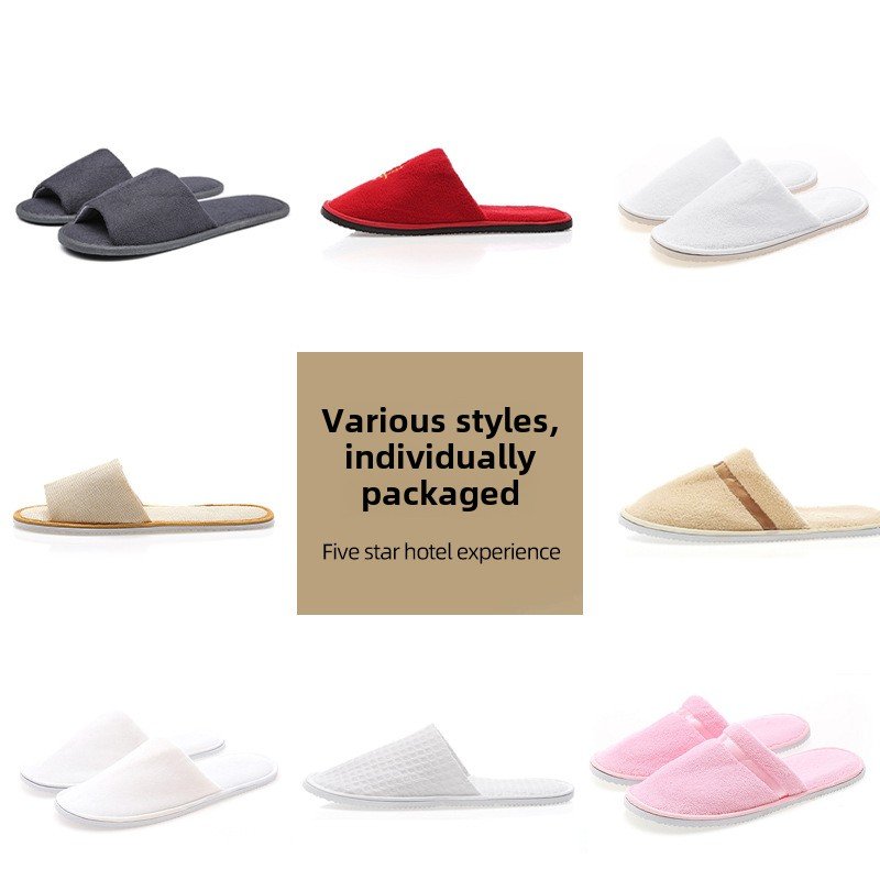 Star Hotel Custom Disposable Slippers Thickened Winter Non-Slip Hospitality for Home and B&B Use Anti-Slip Feature Wholesale