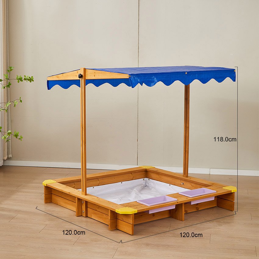 Wood Outdoor Playground Sandpit Kids Digger Sandpit Playground Sandbox
