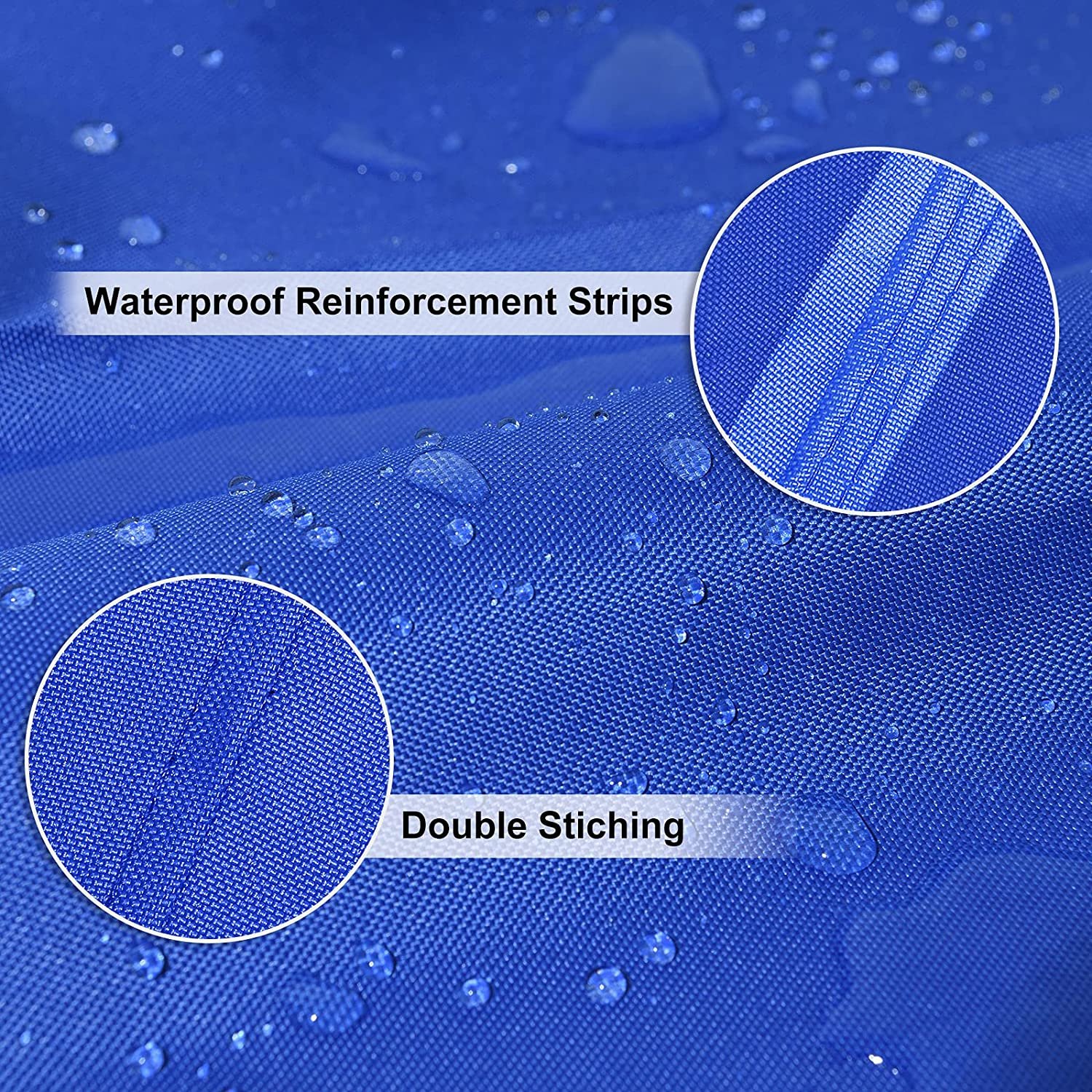 Outdoor Anti UV Dustproof High Quality 420D Marine Grade Blue Oxford Boat Cover Waterproof Trailerable Runabout Boat Cover