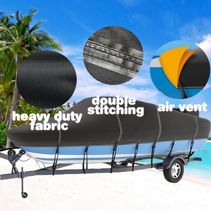 Customized Sizes Boat Cover Heavy Duty Oxford Waterproof and Anti UV Dustproof All Weather Protection Boat Cover