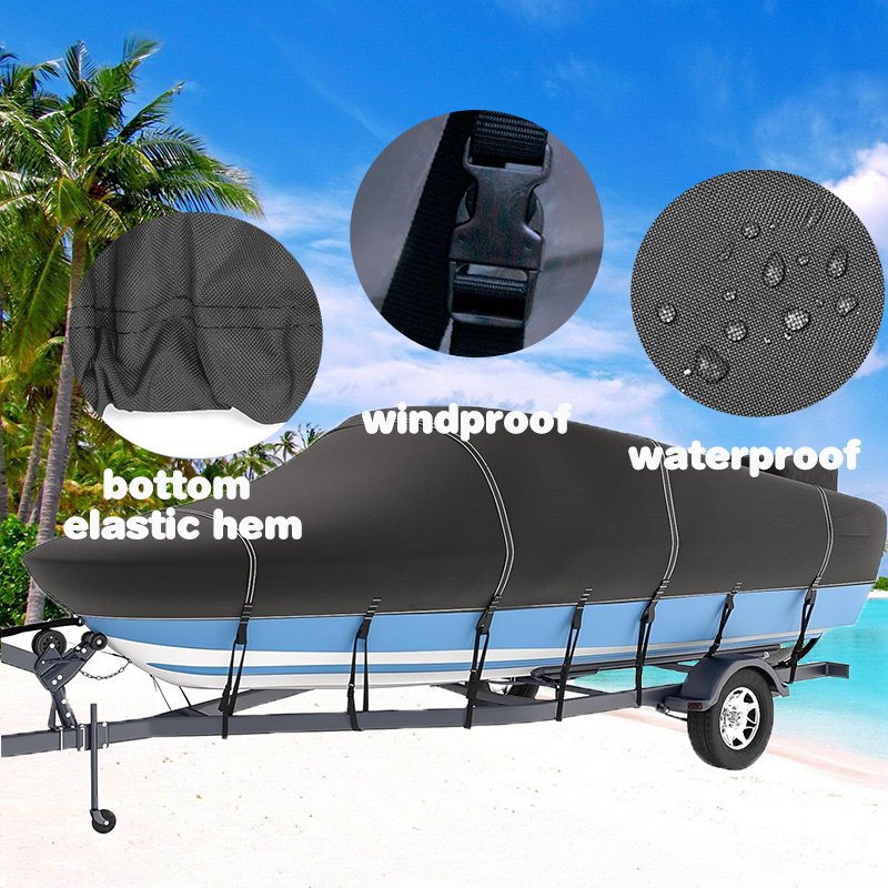 Customized Sizes Boat Cover Heavy Duty Oxford Waterproof and Anti UV Dustproof All Weather Protection Boat Cover