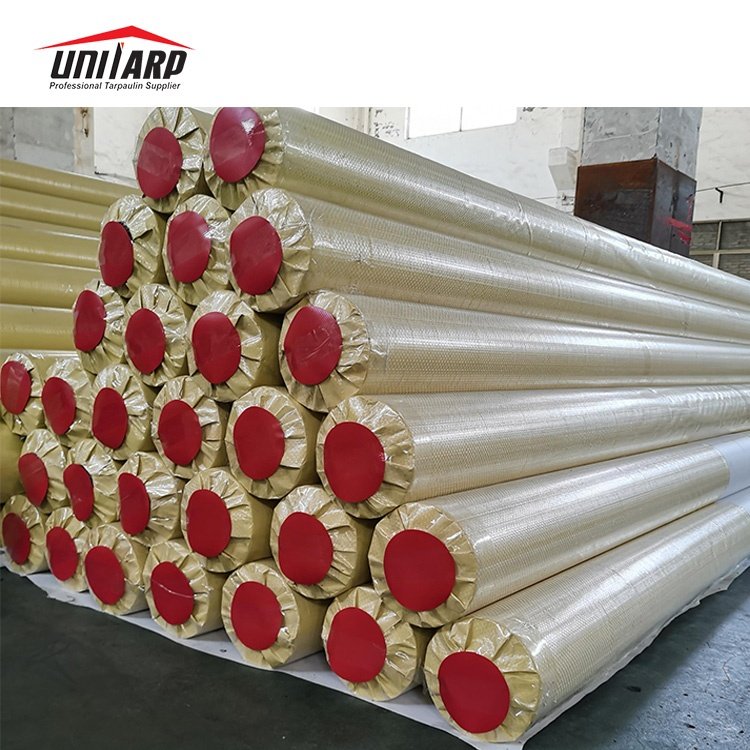 One Side Varnish PVC Awning Fabric 500gsm 550gsm 630gsm 650gsm 900gsm Tarpaulin Rolls