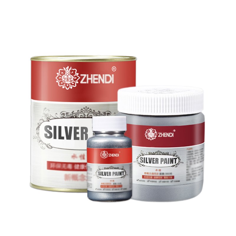 Strong Covering Power Sparkling Silver Paint Waterborne Silver Powder Paint Antirust