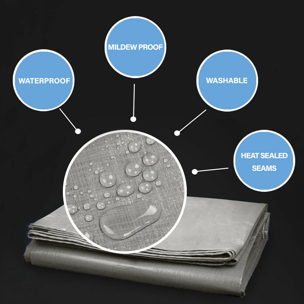 7X7 80Gsm Tarpaulin Other Fabric Silver Tarps Pe Tarpaulin Tarp Stock