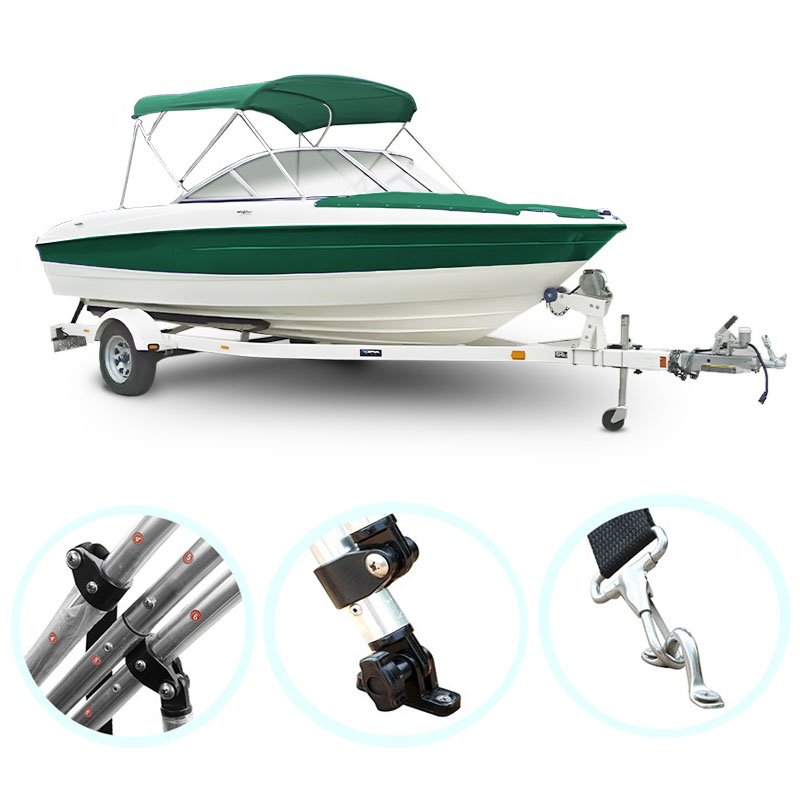 Boat Bimini Top Oxford Fabric 25mm Aluminum Alloy Tube Boat Cover Canopy for Boat