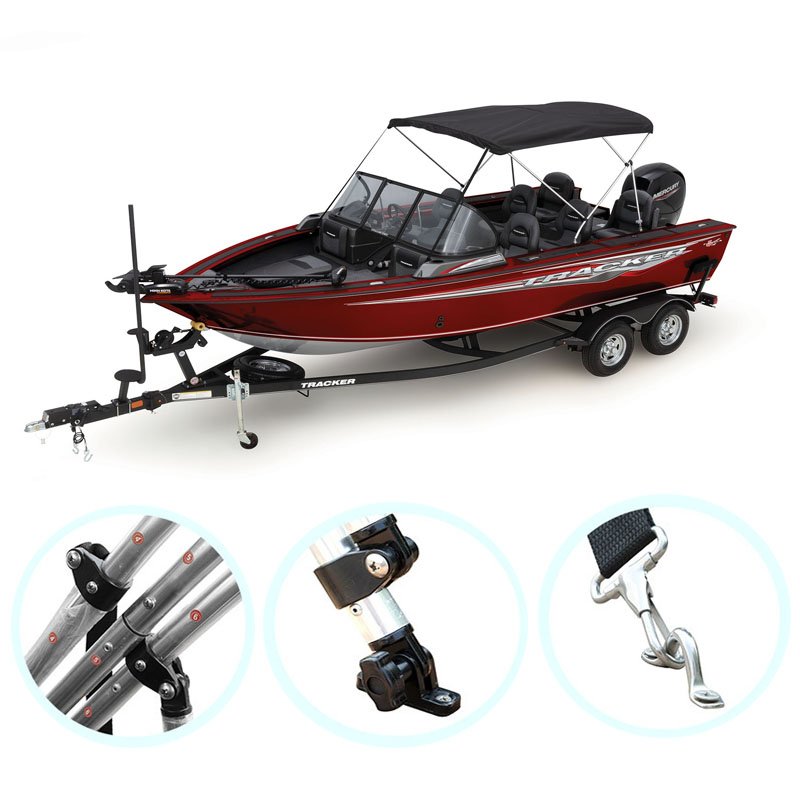 Boat Bimini Top Oxford Fabric 25mm Aluminum Alloy Tube Boat Cover Canopy for Boat