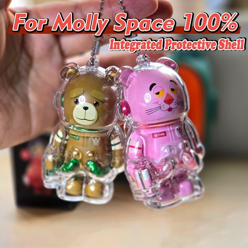 Acrylic Keychain Designer Toys Dust Cover Integration Transparent Blind Case Organizer Molly Space Protector