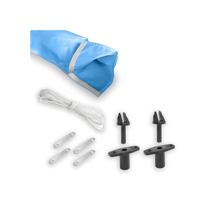 High Quality Black Nylon Joints Reinforced Bimini Top Sport Boat Covers 4 Polished 20mm Diameter Arches for Boats & Rafts