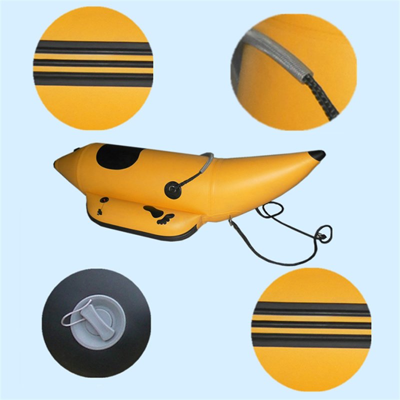 HIFUN Customized Inflatable Banana Towable Tubes for Boat Banana Boat 6 Seaters Double Tube
