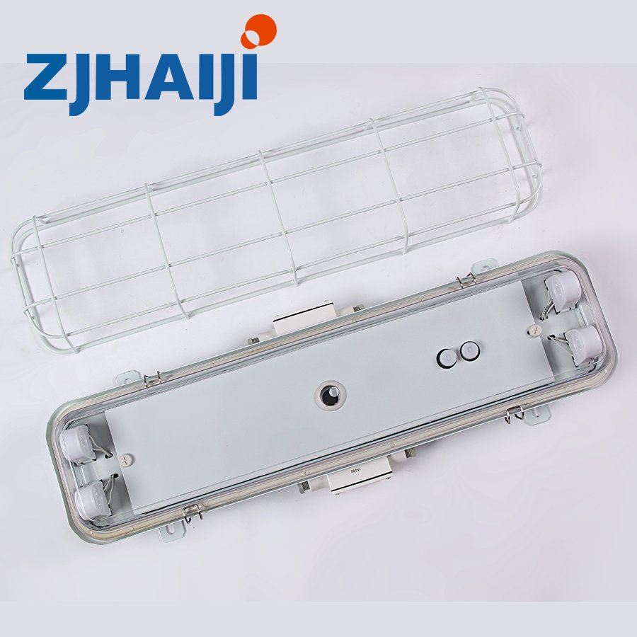 ZJHAIJI Brand Marine Fluorescent Pendant Light With Emergency and Mesh Cover JCY43-2EF