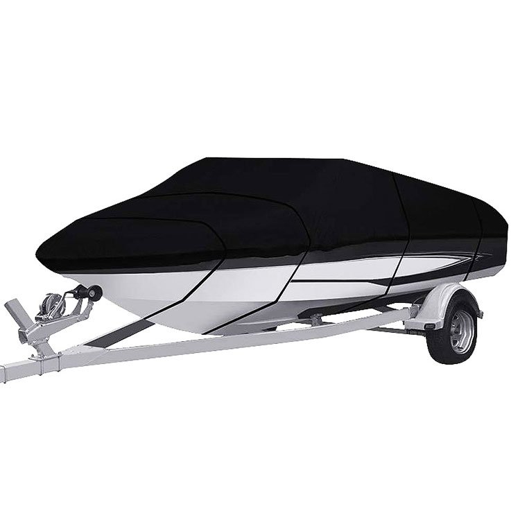600D Pu Coated Waterproof V-Type Boat Cover 21-24 Feet Universal 5000 Water Pressure Boat Cover