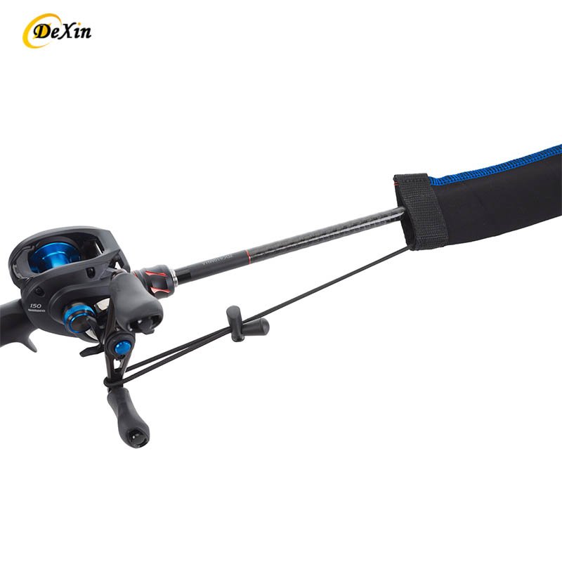 Neoprene Fishing Rod Sleeve Cover Casting Rod Socks Black Reel Cover Protector Sock for Casting Spinning Trolling Fishing Rods