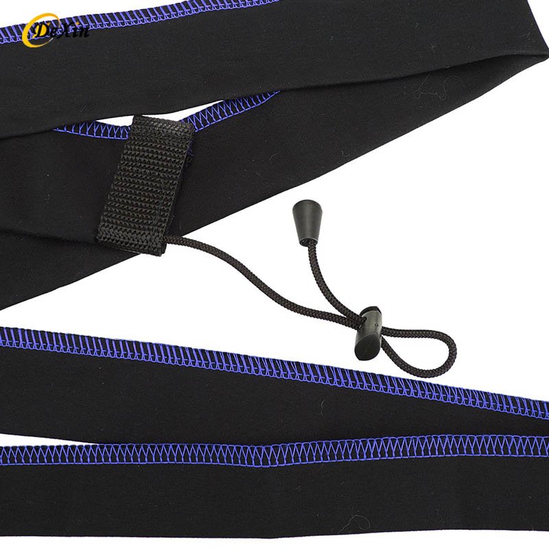 Neoprene Fishing Rod Sleeve Cover Casting Rod Socks Black Reel Cover Protector Sock for Casting Spinning Trolling Fishing Rods
