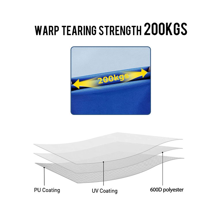 HOMFUL 4 Bow Boat Sun Canopy Boat Bimini Top Canopy With Nylon Fittings for Boat